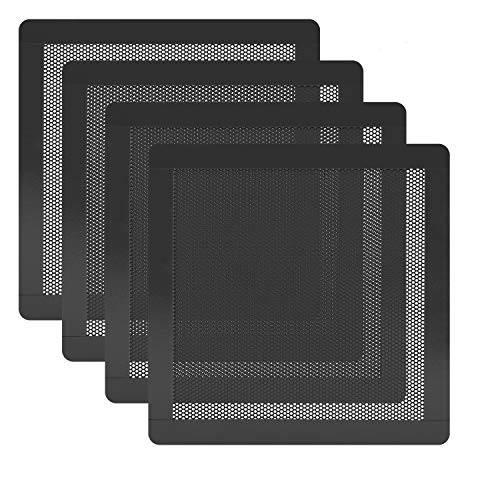 HFEIX 140MM PC 팬 Dust 필터 컴퓨터 케이스 팬 마그네틱, 자석 프레임 Dust 필터 미세 PVC Mesh, Length 5.51x5.51 Inches (LXW) 블랙 - 4Pack …