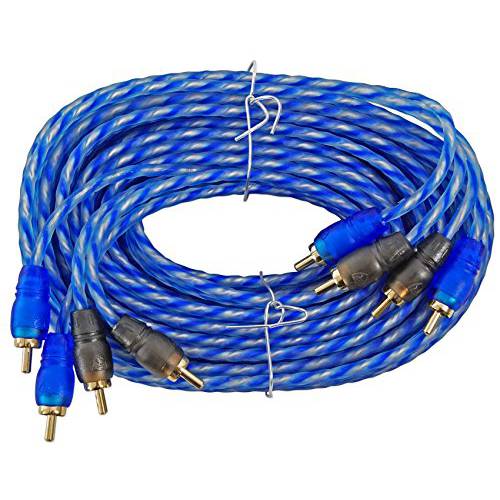 Rockville RTR174 17 Foot 4 Channel Twisted Pair RCA 케이블 갈라진 Pin, 100% Copper