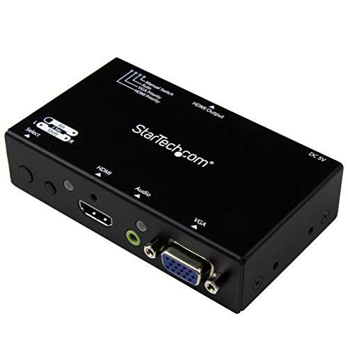 brandnameeng.com 2x1 VGA+  HDMI to HDMI 스위치/  셀렉터 박스 - 1080p 멀티 영상 인put 자동 스위치er - 2 컴퓨터 인 1 모니터 Out (VS221 VGA2HD)