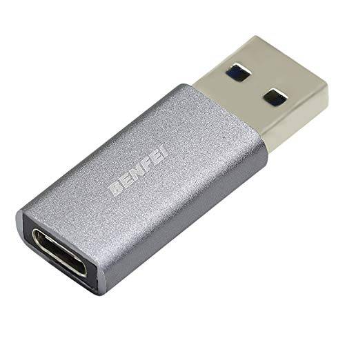 USB C Female to USB 3.0 Male Adapter, Benfei Type C to USB 3.0 A Adapter, 호환가능한 with Laptops, 파워 Banks, Chargers, and More 디바이스 with 스탠다드 USB A Ports