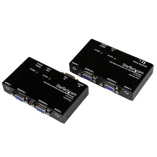 brandnameeng.com VGA 영상 증량제 over Cat 5 with 오디오 - 이상 to 500ft (150m) - VGA over Cat5 증량제 - 1 Local and 1 원격 (ST122UTPA)