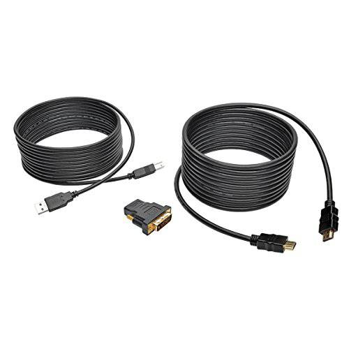 Tripp Lite 15ft HDMI DVI USB KVM 케이블 Kit USB A/ B 키보드 영상 마우스 15’ (P782-015-DH)