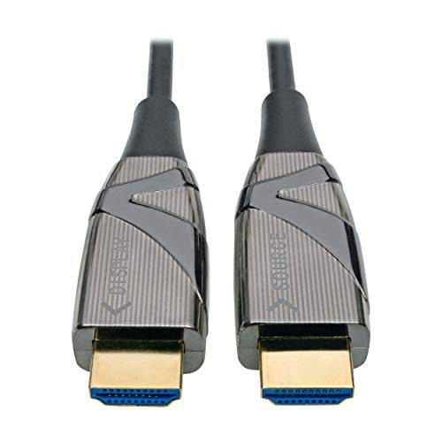 Tripp Lite Fiber Optic HDMI 2.0 (Active HDMI Cable),  고속 HDMI 케이블, 4K, 60Hz, 4:4:4, 18 Gbps, 15 m. (50 ft.) 블랙 (P568-15M-FBR)