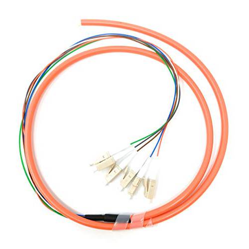 울트라 Spec Cables 6 Strand Multimode OM1 62.5/ 125 LC-UPC Fiber Pigtail, 1 Meter