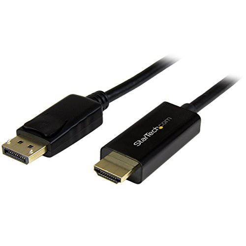 brandnameeng.com DisplayPort,DP to HDMI 케이블  6ft/ 2m - 4K 30Hz  블랙  DP to HDMI 변환기 케이블 for Your 4K HDMI 감시장치/  TV ( DP2HDMM2MB)