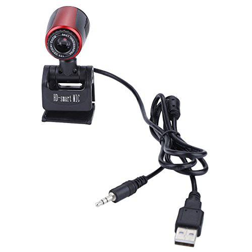 USB Webcam, 16 메가픽셀 HD USB 카메라 실천하기 스트리밍 with Built-in 마이크,마이크로폰 360° 회전 and 60° 버티컬 Adjustment, 지원 데스트탑 and 스크린 클램프 마운트 for 노트북 PC