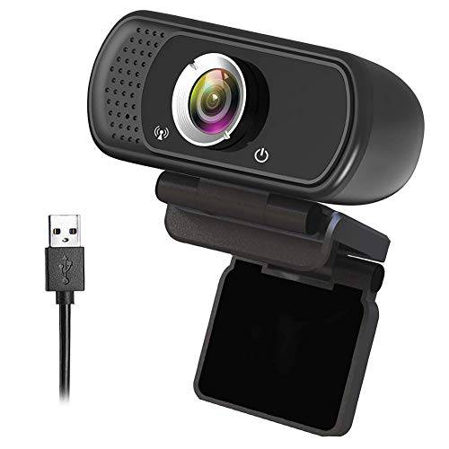 1080P 웹cam, 실천하기 Streaming웹 카메라 with 스테레오 Microphone, 데스트탑 or 노트북 USB 웹카메라 with 110-Degree 뷰 Angle, HD 웹카메라 for 영상 Calling, Recording, Conferencing, Streaming, 게이밍