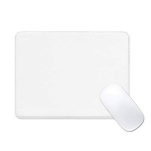 ProElife 마우스 패드 방수 PU 가죽 마우스패드 Dual-use 가정용 사무실,오피스 Business, Non-Slip/ Noise-Reduction/ Elegant Stitched 날 노트북 컴퓨터 마우스 패드 9.8 x 7.5 inch (White)