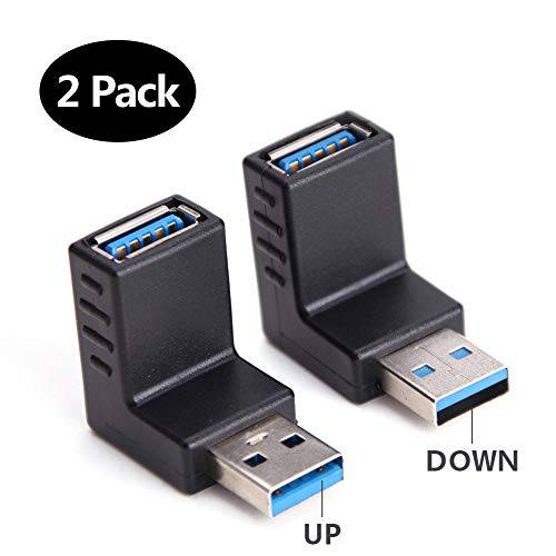 USB 3.0 변환기 90 도 Male to Female Combo 버티컬 Up and 다운 앵글 연장기,커플러 커넥터 by Oxsubor