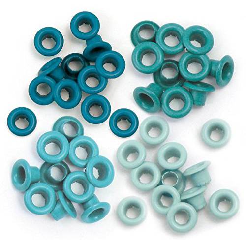 We R Memory Keepers 0633356415770 Eyelets& Washers Crop-A-Dile-Standard-Aqua (60 Piece)