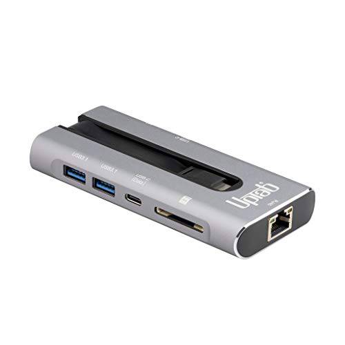 UPTab USB C 3.2 Gen 2 10Gbps 4K 60hz HDR 파워 Delivery 100W 허브 - 호환 with 썬더볼트 3 new 맥북 프로 16in/ 에어 아이패드 프로 i맥 맥 미니