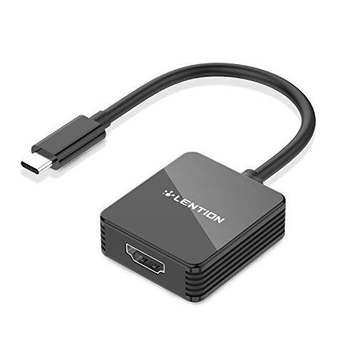 LENTION USB C to HDMI Adapter, 4K/ 30Hz 디지털 AV 컨버터 호환가능한 2020-2016 맥북 Pro13/ 15/ 16, New 아이패드 Pro/ 맥 Air/ Surface, Chromebook, 삼성 S20/ S10/ S9/ S8/ Plus/ Note, More (CB-CU207, Black)