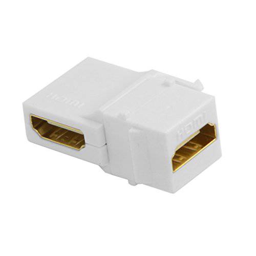 CY 우 앵글드 90 도 HDMI 1.4 Snap-in Female to Female Keystone Jack 연장기,커플러 변환기 for 벽면 Plate White 컬러