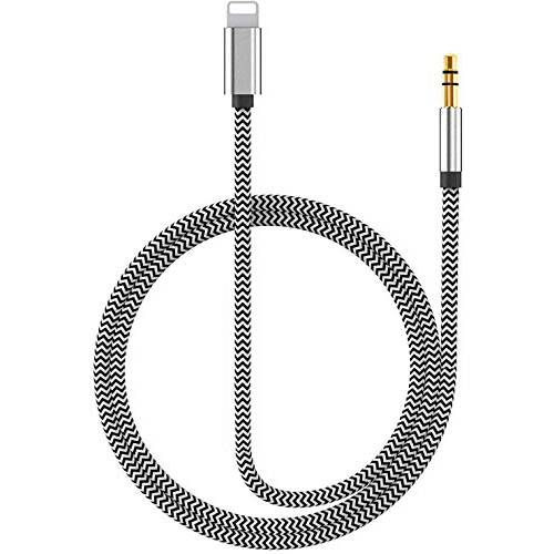 [Apple MFi Certified] AUX 케이블 for iPhone 11, 라이트닝 to 3.5 mm 헤드폰 Jack Adapter, 3.5mm to 라이트닝 Adapter, Aux Adapter, 헤드폰 Jack Adapter, 호환가능한 for iPhone 11 XS XR X 7 7P 8 8P
