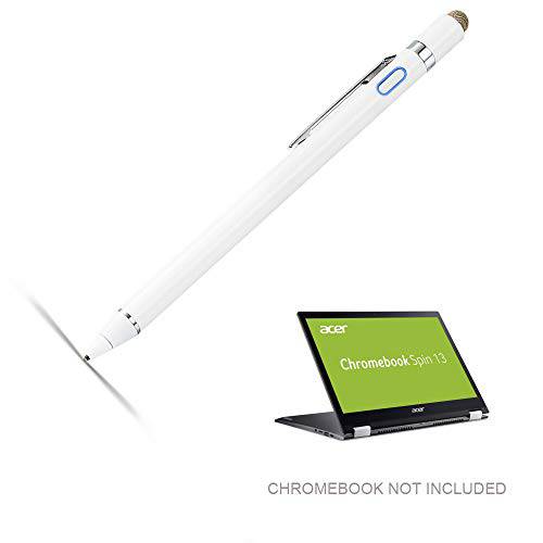 스타일러스펜, 터치펜 for Acer Chromebook 회전 11 13 펜슬, EVACH 충전식 디지털 펜슬 with 1.5mm 울트라 미세 팁 스타일리스트 Pens for Acer Chromebook 회전 11 13, White