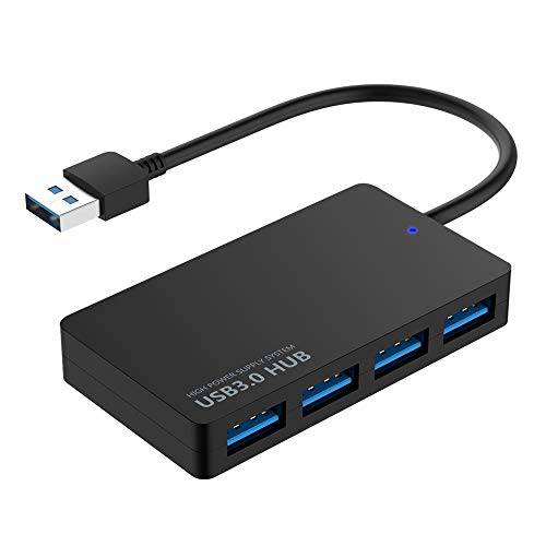 MMOBIEL 4-Port USB 3.0 Data 허브 호환가능한 with 맥북 맥 프로/ 미니 iMac 서피스 프로 XPS 노트북 PC USB Flash 드라이브 휴대용 HDD