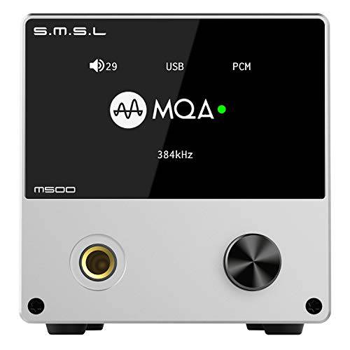 S.M.S.L M500 DAC 헤드폰 앰프 지원 MQA decoding ES9038PRO D/ A 칩 USB 용도 XMOS XU-216  리모컨, 원격 (실버)