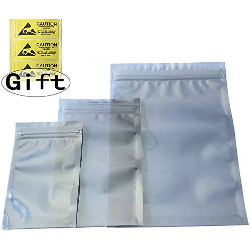 Daarcin 50pcs 3.93X5.9in/ 10X15cm Anti Static Bags, ESD Bags 밀봉가능,밀봉 for ESD Bags with 50pcs Labels, Anti-Static Bags for 핸드 드라이브 or 종류 of 전자제품 디바이스