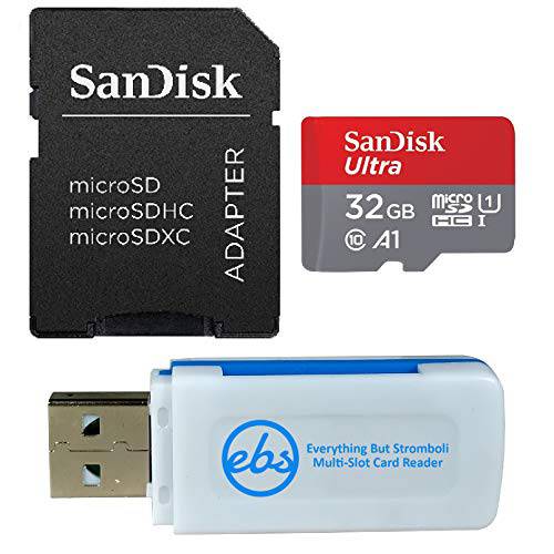 SanDisk 128GB 울트라 미니 SDXC Class 10 메모리 카드 Works with 삼성 갤럭시 Tab A 9.7, Tab S 10.5, Tab S 8.4 Tablet, 폰 스토리지 번들,묶음 with (1) Everything But Stromboli TF, SD 카드 리더,리더기