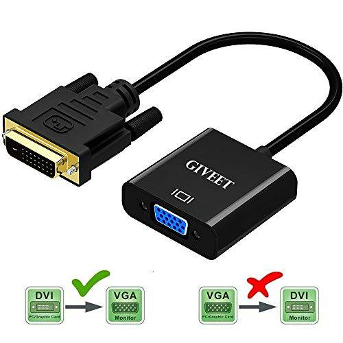 Giveet VGA to HDMI 변환기 for 모니터 TV, Active 1080P 영상 Output with Audio, VGA to HDMI 컨버터 (Male to Female) 호환가능한 with PC, Computer, Laptop, Projector, Desktop, DVD, 마개 n Play