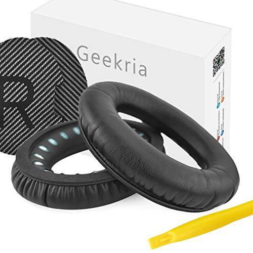 Geekria 이어패드 and 헤드밴드 커버 for Bose SoundTrue Around-이어 Style 헤드폰s, AE2, AE2i, AE2w 헤드폰 교체용 이어 Pad/ 이어 Cups/ Cushion/ 이어패드 리페어 부속 (Dark Gray)