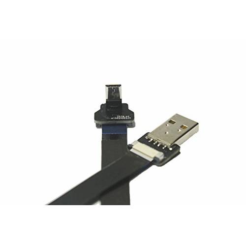 블랙 FPV Flat 슬림 Thin Ribbon FPC 케이블 미니 USB 90 도 앵글 to 스탠다드 USB A for 동기화 and 충전 (100CM)