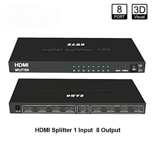 4K@60Hz HDMI Switch 분배 2 인 4 Out with Remote, avedio links 2x4 HDMI 분배 변환기 4K with SPDIF& 3.5mm Audio, 지원 4K, 3D, 1080p, HDCP2.2, HDR 10 for PS4, Xbox, 파이어 Stick, etc