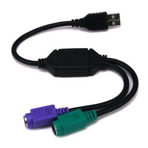 마우스 USB to PS2 PS/ 2 어댑터 Converter, Green 컬러