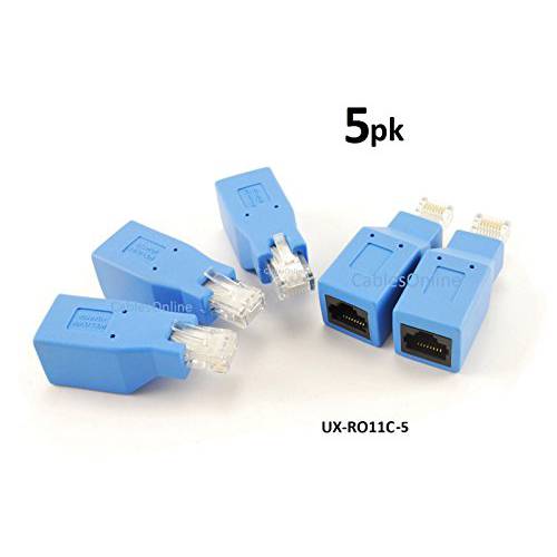brandnameeng, 5-PACK Cisco 콘솔 Rollover 어댑터 for RJ45 랜포트 네트워크 Cables, UX-RO11C-5