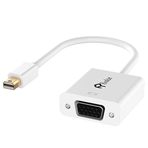 Rankie Mini DisplayPort Mini DP to VGA 어댑터 골드 도금 1080P Thunderbolt 포트 호환 변환기 블랙