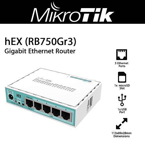 Mikrotik hEX RB750Gr3 5-port 랜포트 기가비트 라우터,공유기