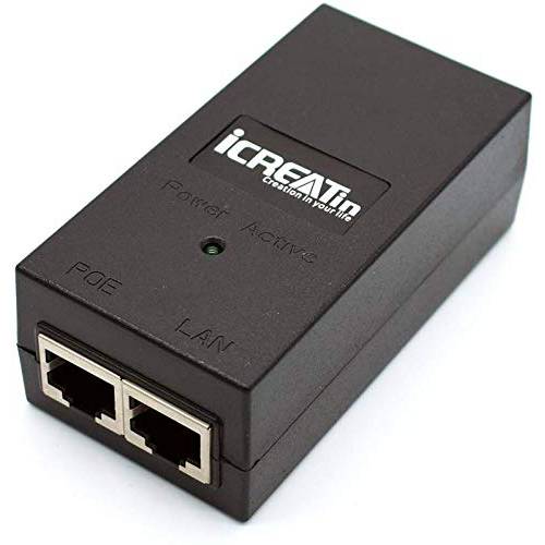 iCreatin 2-Pack 48V POE 인젝터 어댑터 파워 서플라이, 10/ 100Mbps IEEE 802.3af Compliant, Up to 328 Feet Most Cisco/ 폴리컴/ Aastra/ 액슬/ Ubiquiti 폰, 카메라 and More
