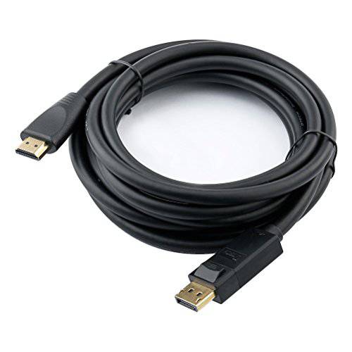 DTECH 3ft DisplayPort,DP to HDMI 케이블 with 금도금 커넥터 - 블랙