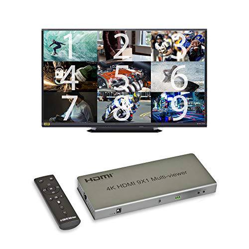 Expert Connect 9-Channel HDMI Multi-Viewer/ 스크린 디바이더,양각기,분할기/ 스위치 | 1080p/ 4K@30Hz | 11 가시 모드
