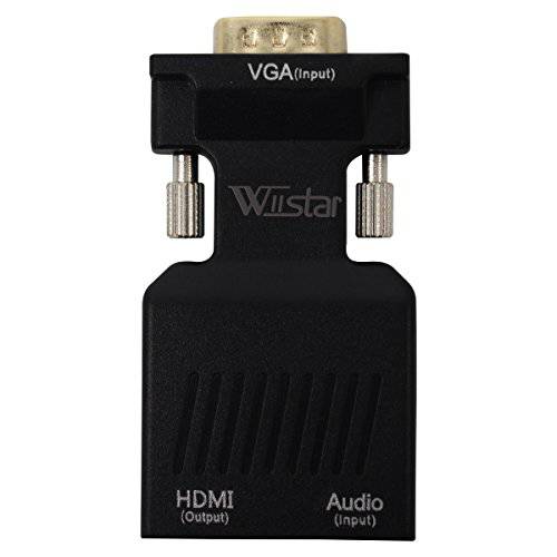 미니 VGA Male to HDMI Female 어댑터 컨버터 with 3.5mm 오디오 1080P for PC HDTV 모니터