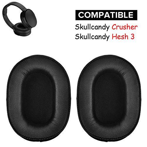 크러셔,압착기,압축 이어패드 교체용 이어 패드,솜 이어패드 머프 리페어 부속 호환가능한 with Crusher/ Hesh 3 블루투스 무선 Over-Ear Headphones. (Black)