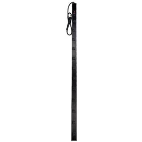 Master Electrician PS-122-4-R3 12 Outlet, Metal 파워 Stick, Black, with 4’ 14 Gauge SJT 접지 파워 케이블
