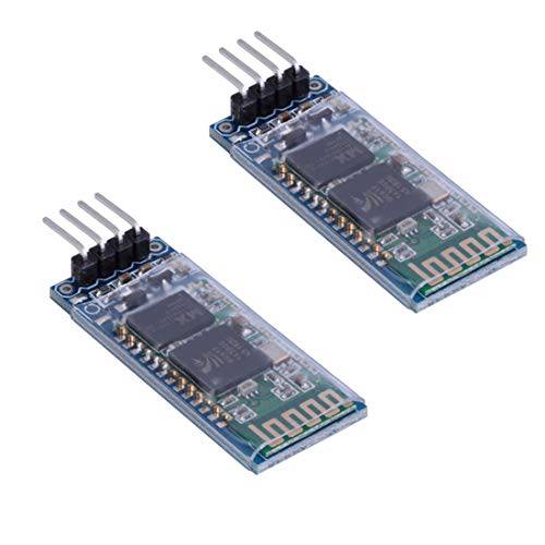 HiLetgo 2pcs HC-06 RS232 4 핀 무선 블루투스 Serial RF 트랜시버 모듈 Bi-Directional Serial Channel 슬레이브 모드 for 아두이노