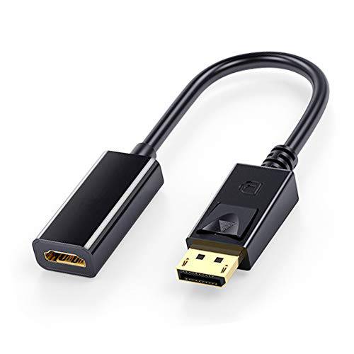 DisplayPort,DP,DP to HDMI 어댑터, QCEs DisplayPort,DP to HDMI 케이블 어댑터 4K for 데스크탑 and 노트북 to TV/ Monitor/ 프로젝터 디스플레이 호환가능한 with Lenovo, HP, ASUS, DELL and More