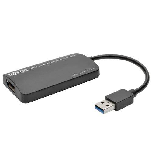 Tripp Lite USB 3.0 초고속 to DisplayPort,DP Dual-Monitor 외장 화상 그래픽 카드 Adapter, 512 MB SDRAM, 4K x 2K (U344-001-DP-4K)