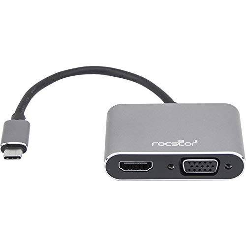 USB-C to HDMI&  VGA Female HDMI 4K VGA 1080P 알루미늄 어댑터