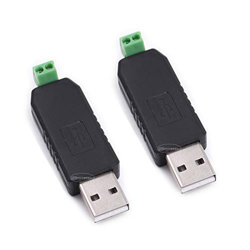 SongHe USB to RS485 컨버터 어댑터 CH340T Chip 64-bit 적용가능한 for 윈도우 7 8 10 (Pack of 2)