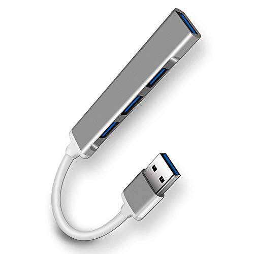 USB 허브 Extensions, 4 Port USB 3.0 허브, 울트라 슬림 휴대용 Data 허브 사용가능한 for i맥 Pro, 맥북 Air, 맥 Mini/ Pro, 노트북 PC, Laptop, USB Flash 드라이브 알루미늄 Alloy
