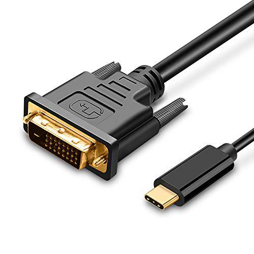 Upgrow USB C to DVI 케이블 4K@30Hz 썬더볼트 to DVI 케이블 6FT USB Type-C to DVI Female 지지 2017-2020 Mac북 Pro, 서피스 북 2, Dell XPS 13, 갤럭시 S10 (UPGROWCMDM6)