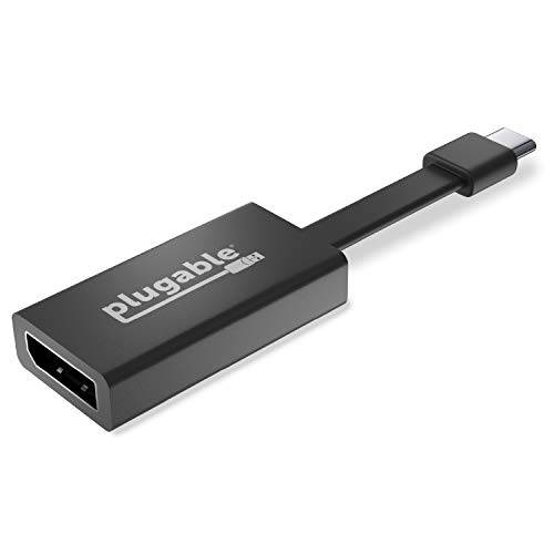 Plugable USB C to DisplayPort,DP,DP 어댑터 4K 60Hz, 썬더볼트 3 to DisplayPort,DP 어댑터 호환가능한 with 맥북 Pro, 윈도우, Chromebooks, 아이패드 Pro, Dell XPS, and More