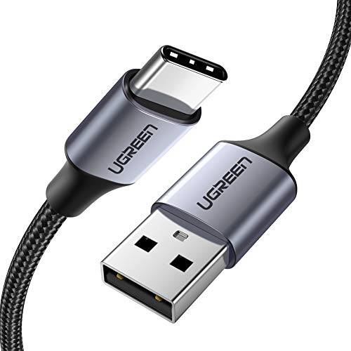 UGREEN USB Type C 케이블 Nylon Braided USB A to USB C 고속 충전 호환가능한 for 삼성 갤럭시 S20 S10 S9 S8 Note 9 8, 고프로 히어로 7 5 6, PS5 Controller,  닌텐도스위치, LG G8 G7 V40 (10ft)