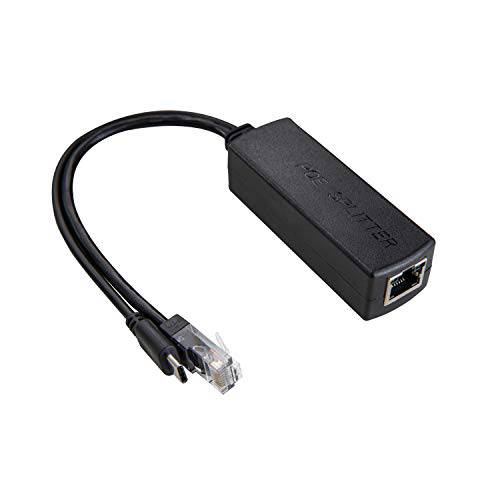 UCTRONICS PoE 분배 USB-C 5V - 액티브 PoE to USB-C Adapter, IEEE 802.3af Compliant for 라즈베리 파이 4, 구글 WiFi, 세큐리티 Cameras, and More