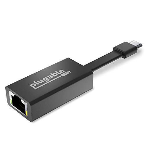 Plugable USB C to 랜포트, 고속 and Reliable 기가비트 Speed, 썬더볼트 3 to 랜포트 호환가능한 with 맥북 Pro, 윈도우, macOS, and ChromeOS