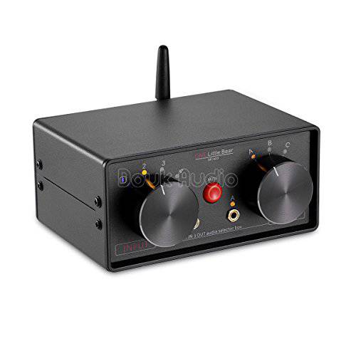 Nobsound Little Bear MC403 미니 4-IN-3-OUT 오디오 셀렉터 Box 3.5mm/   RCA/ 블루투스 변환기 Speaker/ 앰프 셀렉터 분배 Box 블루투스 4.0 블루투스리시버 패시브 프리앰프 (3.5mm&   RCA&  블루투스)