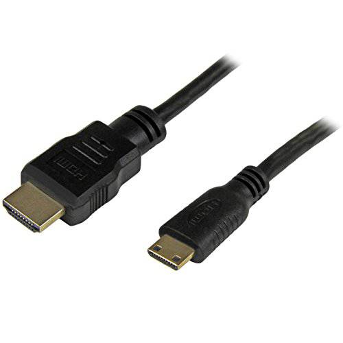 brandnameeng.com 1 ft 고속 HDMI 케이블 with 이더넷 - HDMI to HDMI Mini- M/ M ( HDMIACMM1), 블랙